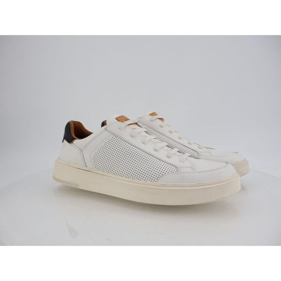 Allen Edmonds Oliver Sneakers Mens Size 12 3E EEE White Leather Slip on Shoes - Picture 1 of 14